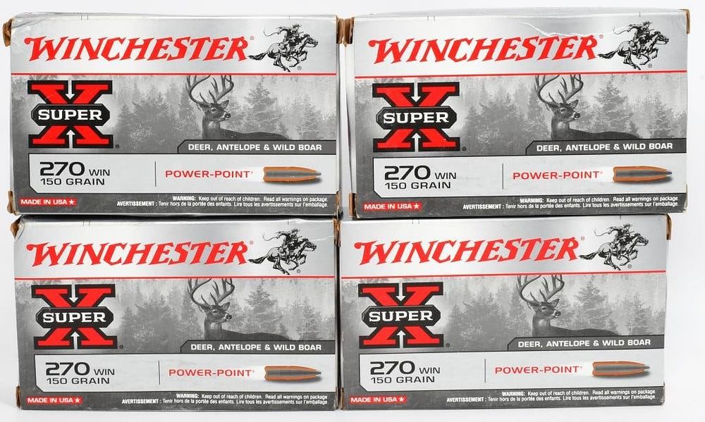 Lot 152: 80 Rounds Of Winchester .270 Win Ammunition