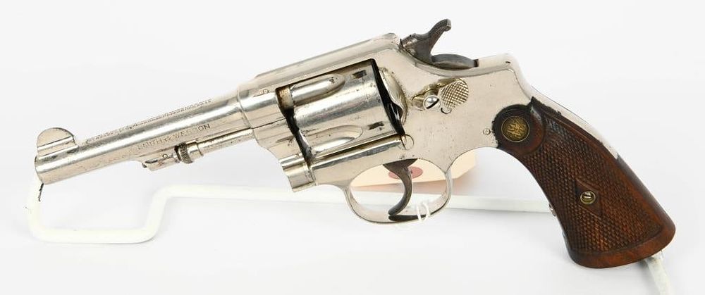 Lot 153: Nickel Smith & Wesson Regulation Police Revolver