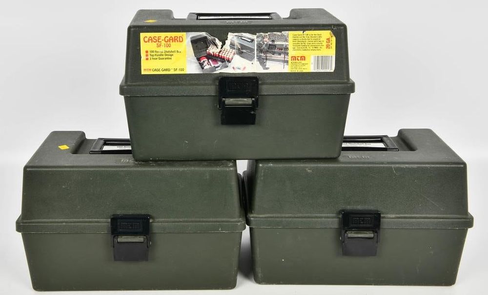 Lot 176: Lot of 3 MTM Case Guard 12 Gauge Shotshell Boxes
