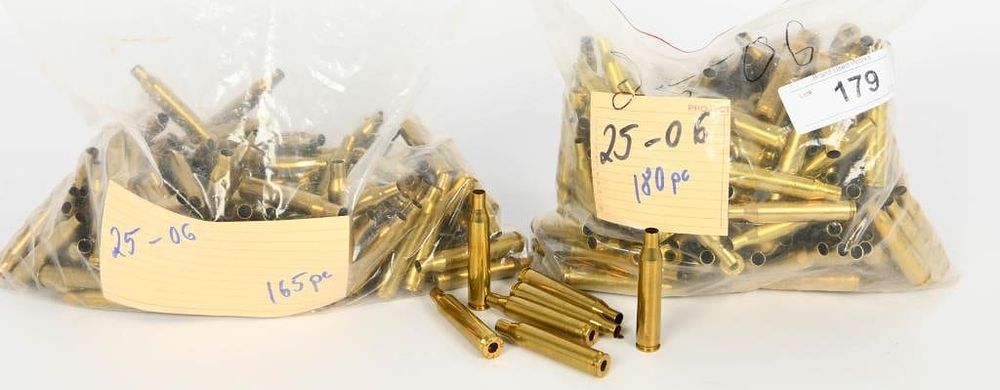 Lot 179: 345 Count of Cleaned and Deprimed .25-06 Brass