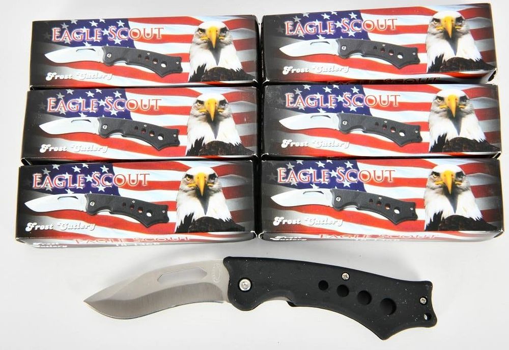 Lot 260: Lot of 6 New Frost Cutlery Eagle Scout Knives