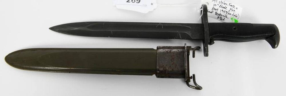 Lot 269: U.F.H U.S. M1 Bayonet & U.S. M7 marked B3/4N Scabb