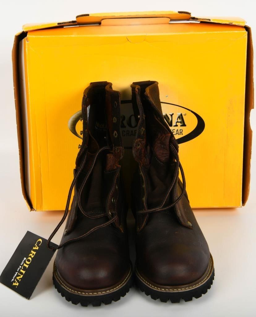 Lot 284: Brand New Carolina Plain Toe Logger Boots 9.5