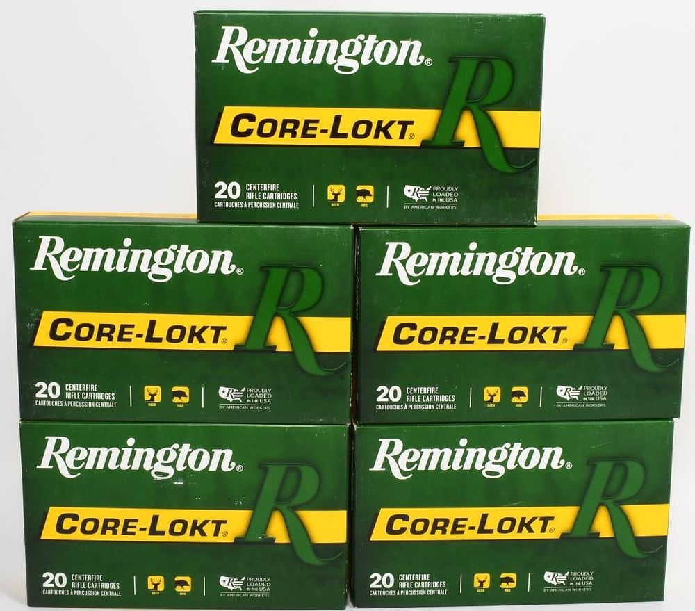 Lot 289: 100 Rounds of Remington .25-06 Rem Ammunition