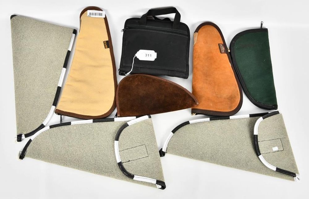 Lot 311: 8 Various Size Soft Padded Pistol Cases
