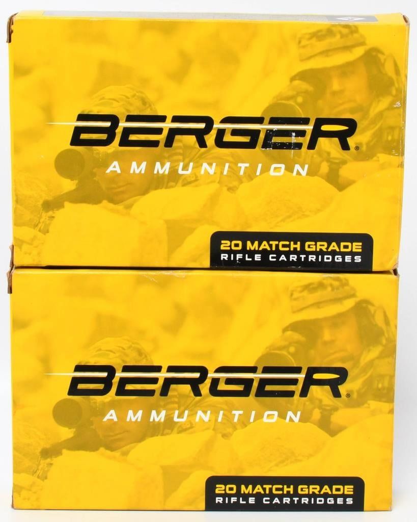 Lot 355: 39 Rounds Of Berger .300 Norma Magnum Ammo