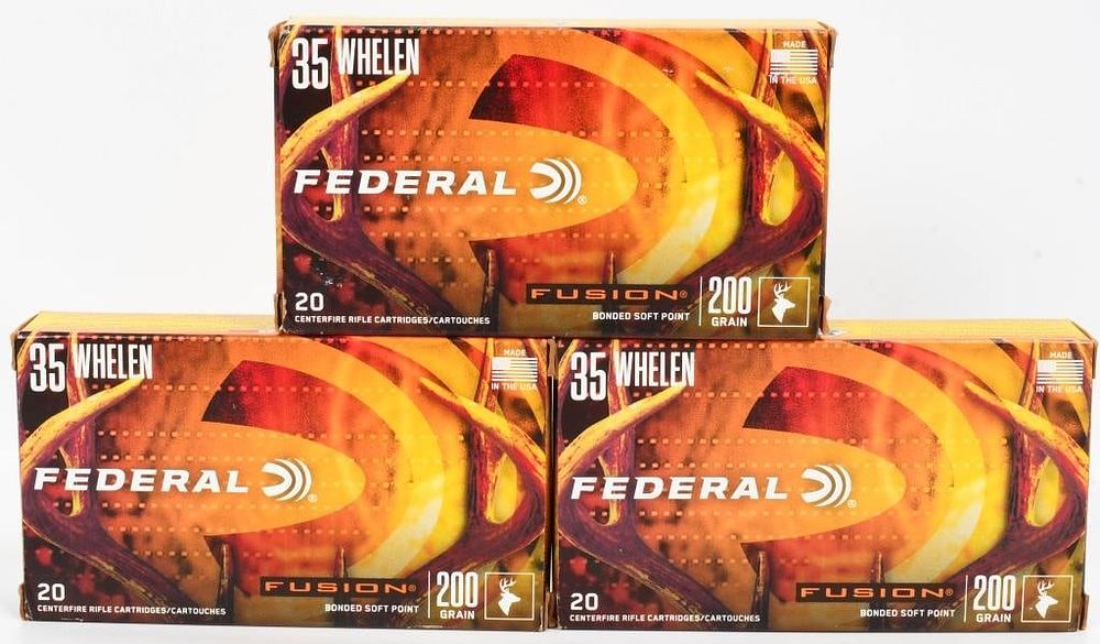 Lot 370: 60 Rounds Federal Fusion .35 Whelen Ammunition