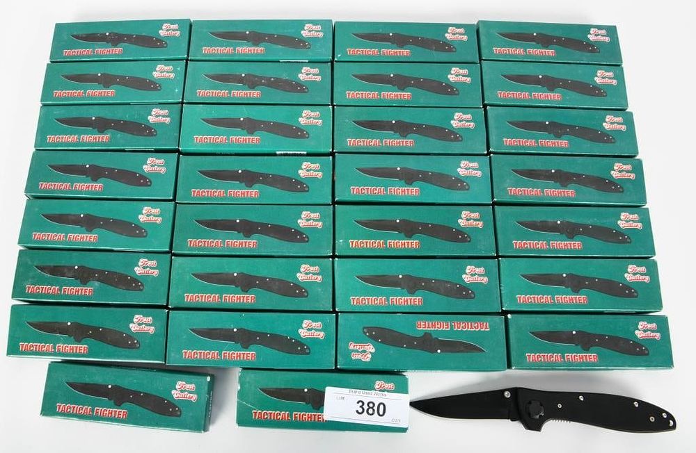 Lot 380: Lot of 30 New Frost Cutlery Tactical Fighter Knife