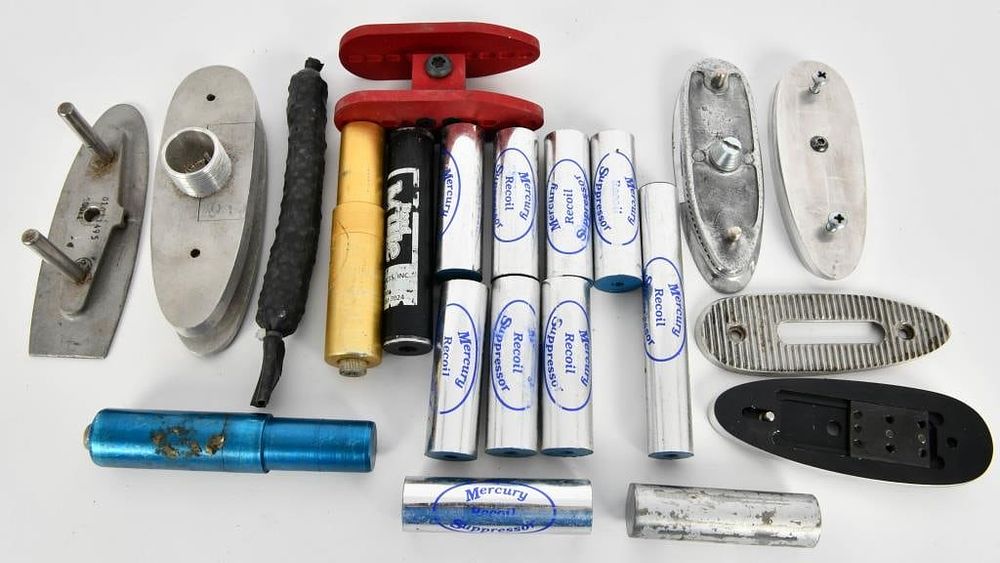 Lot 386: Large Lot of Shotgun Mercury Recoil Suppressors