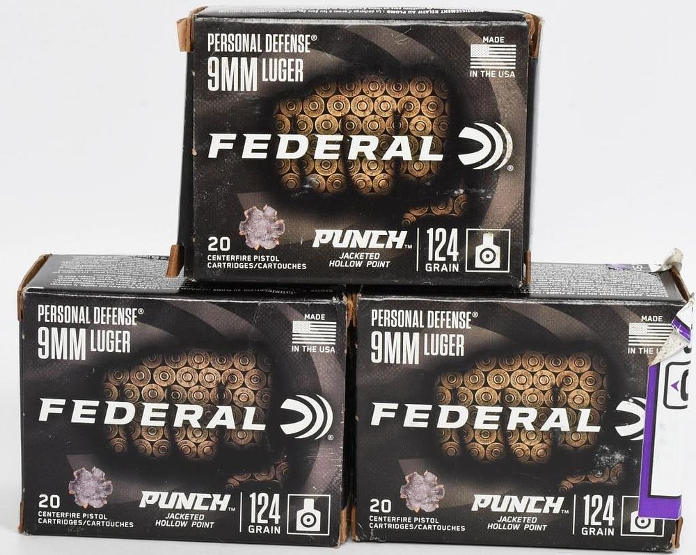Lot 403: 60 Rds Federal Personal Defense 9mm Luger Ammo