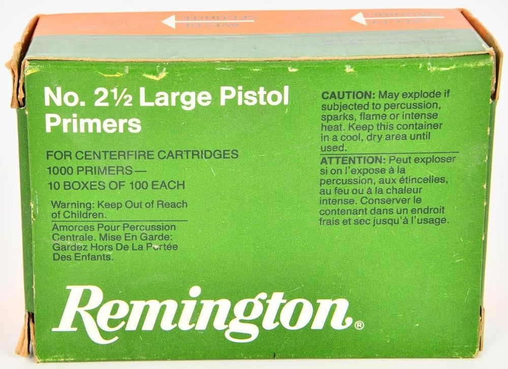 Lot 416: 1000 Ct Of Remington # 2 1/2 Large Pistol Primers