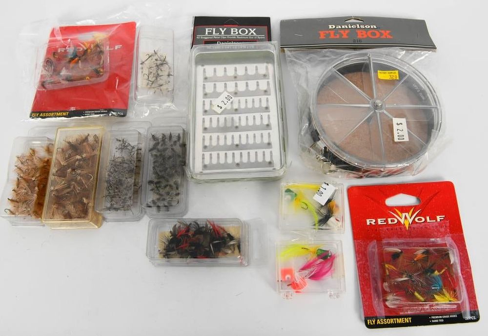 Lot 458: Large Lot of Fishing Flies Various sizes and shaps