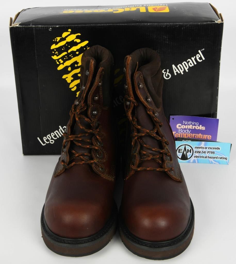 Lot 464: Brand New LaCrosse Leatherneck Steel Toe Boots 9.5