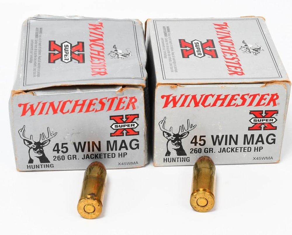 Lot 508: 40 Rounds of Winchester .45 Win Mag Ammunition
