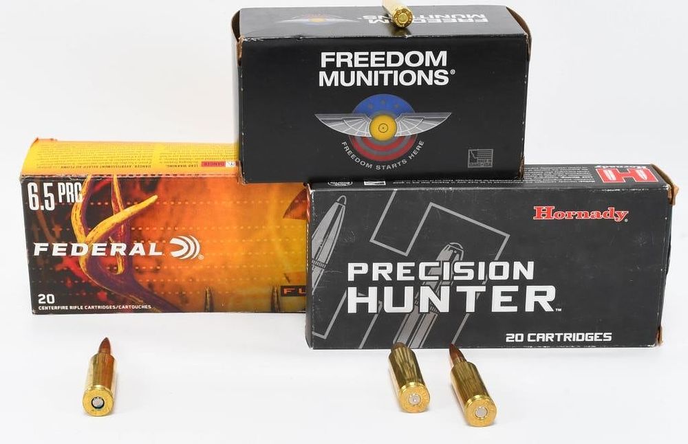 Lot 568: 67 Rounds Of 6.5 PRC & .30 Carbine Ammunition