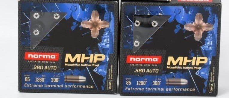 Lot 574: 40 Rounds of Norma MHP .380 Auto Ammunition