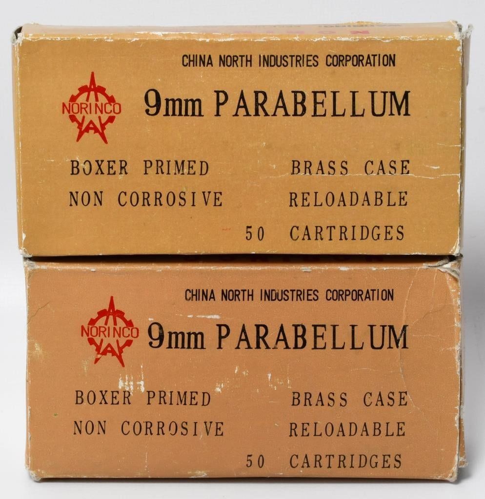 Lot 580: 98 Rounds Of Norinco 9mm Luger Ammunition