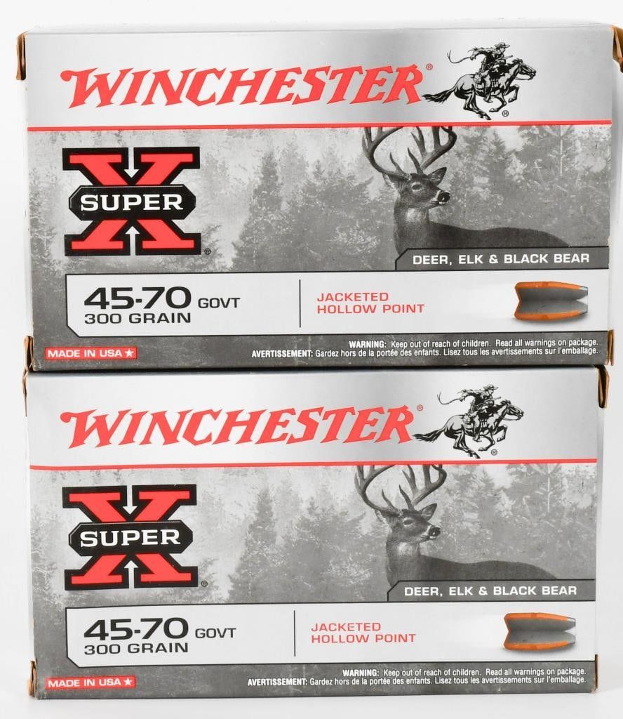 Lot 1066: 40 Rounds Are Winchester .45-70 GOVT Ammo