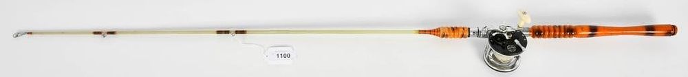 Lot 1100: Vintage Fiberglass Ocean Fishing Rod & Reel