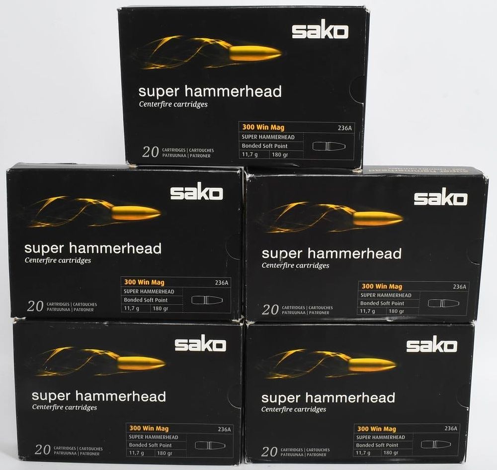 Lot 1102: 100 Rounds of Sako .300 Win Mag Ammunition