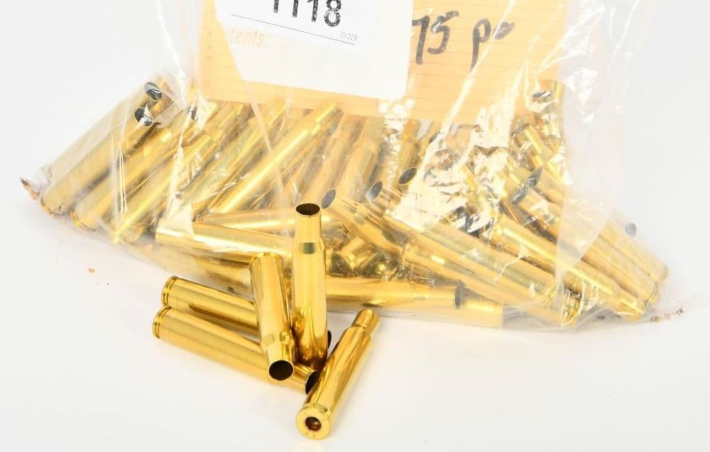 Lot 1118: 75 Count of Cleaned and Deprimed .30-06 Brass