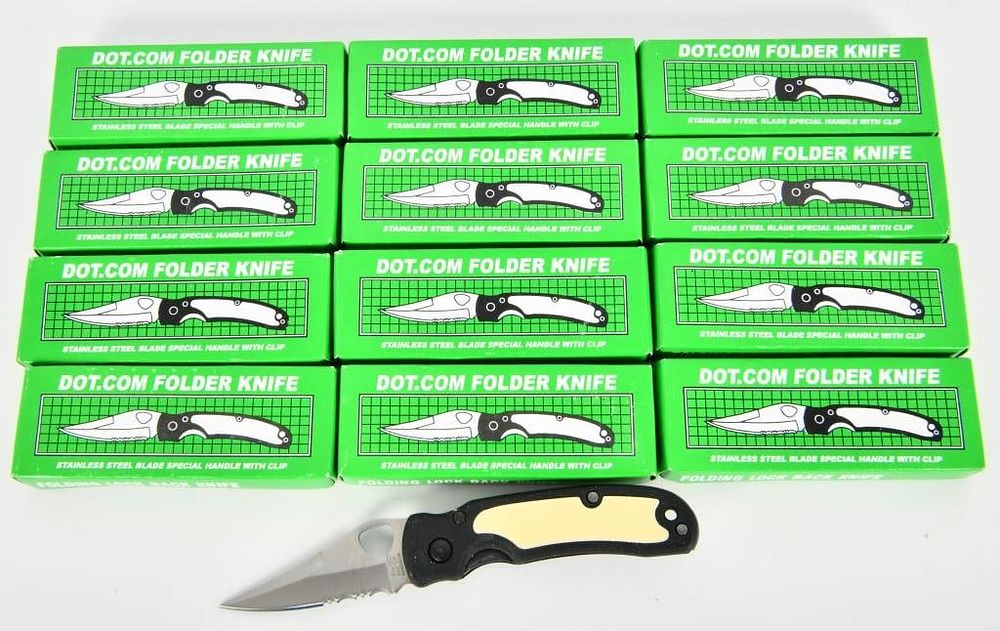 Lot 1169: Lot of 12 New Frost Cutlery Dot.com Knives