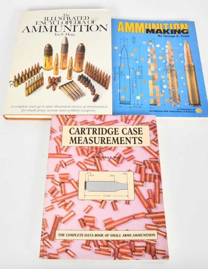 Lot 1205: 3 Book lot; Ammunition, Ammunition making &