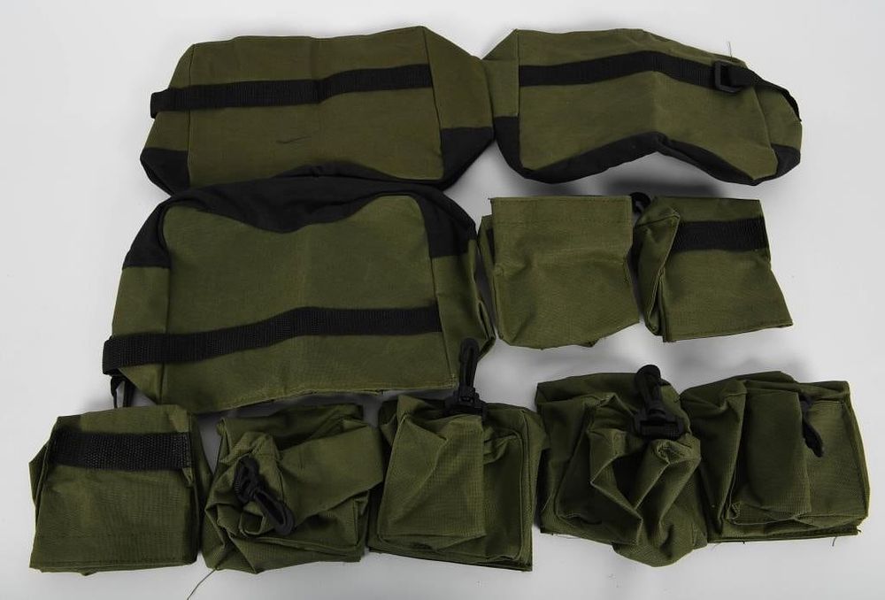 Lot 1217: Shooting Rifle Rest bags, 3 lg 7 small