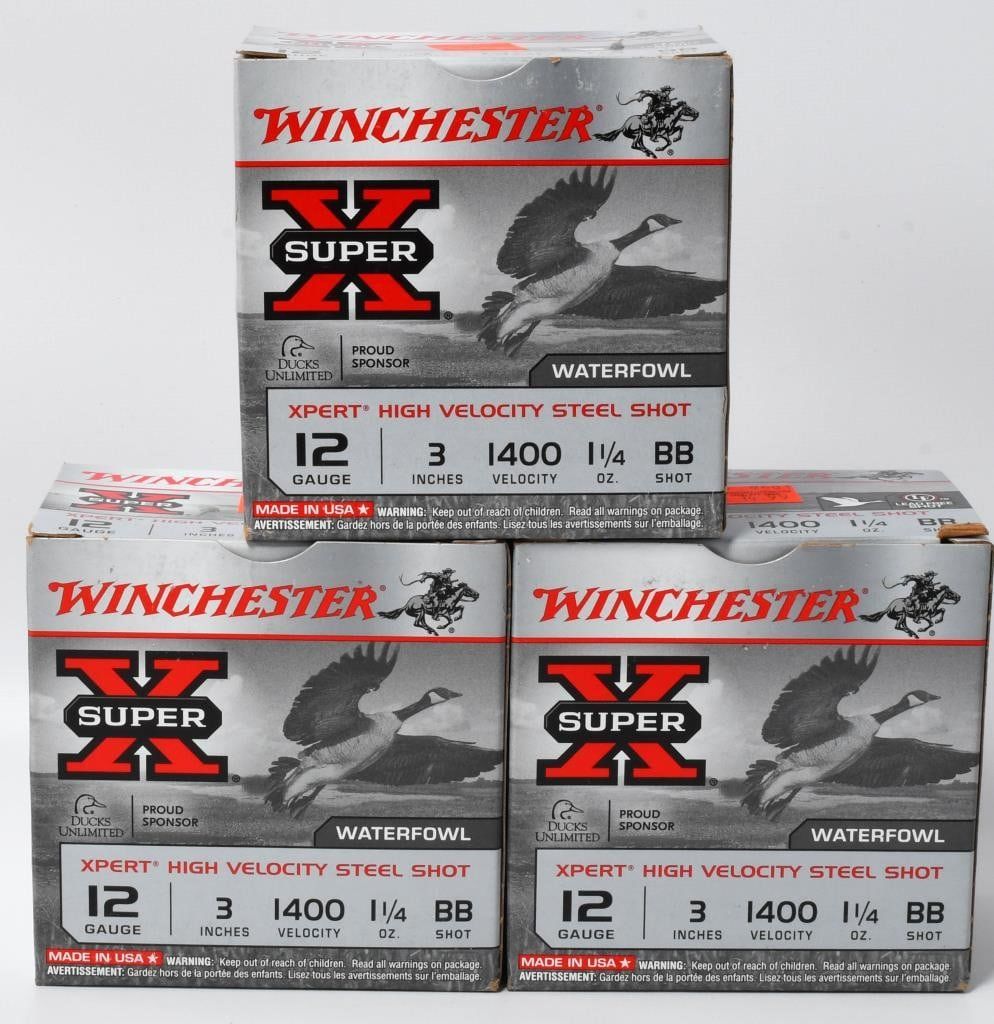 Lot 1225: 75 Rounds Of Winchester 12 Ga Super-X Shotshells