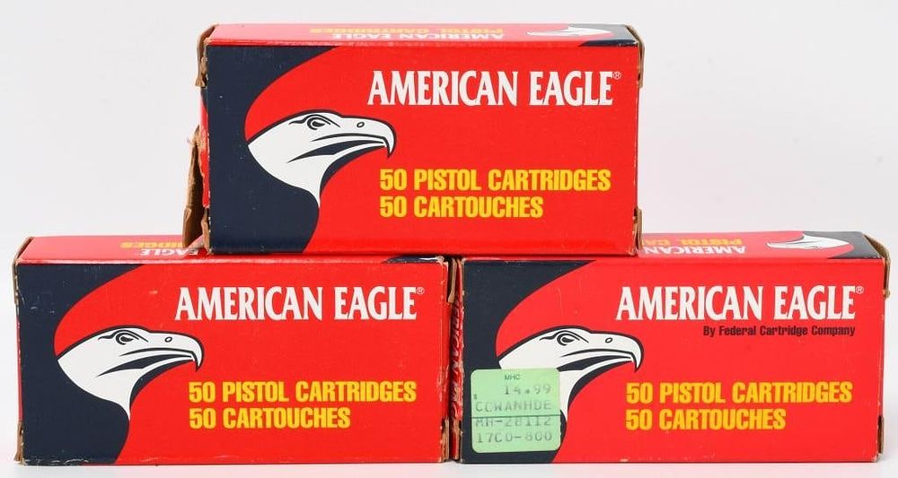 Lot 1237: 150 Rounds American Eagle .25 Auto Ammunition