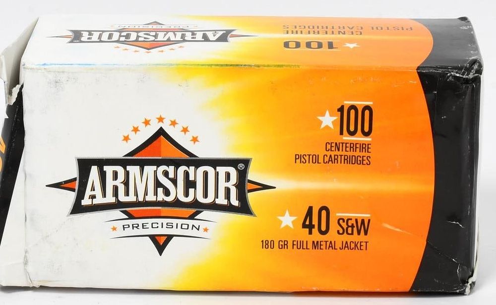 Lot 1241: 100 Rounds of Armscor .40 S&W Ammunition