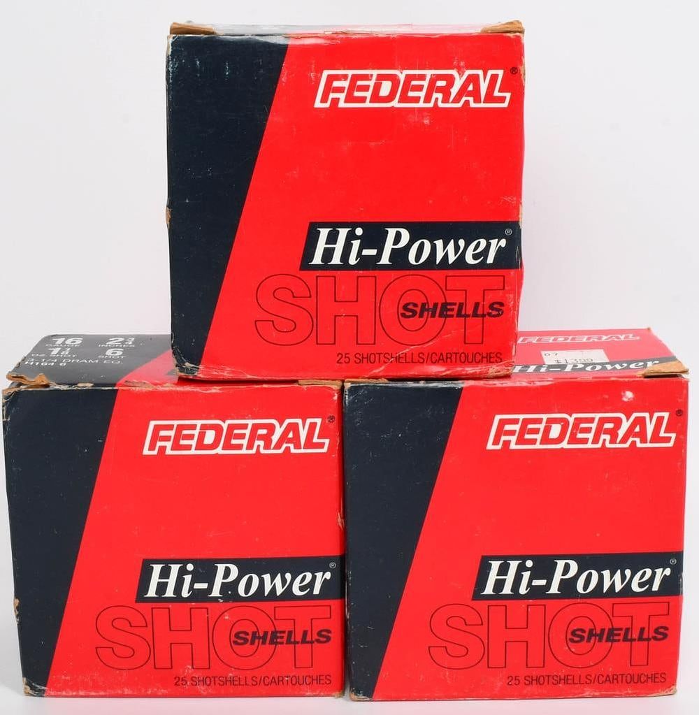 Lot 1285: 75 Rounds Of Federal 16 Ga Plastic Shotshells