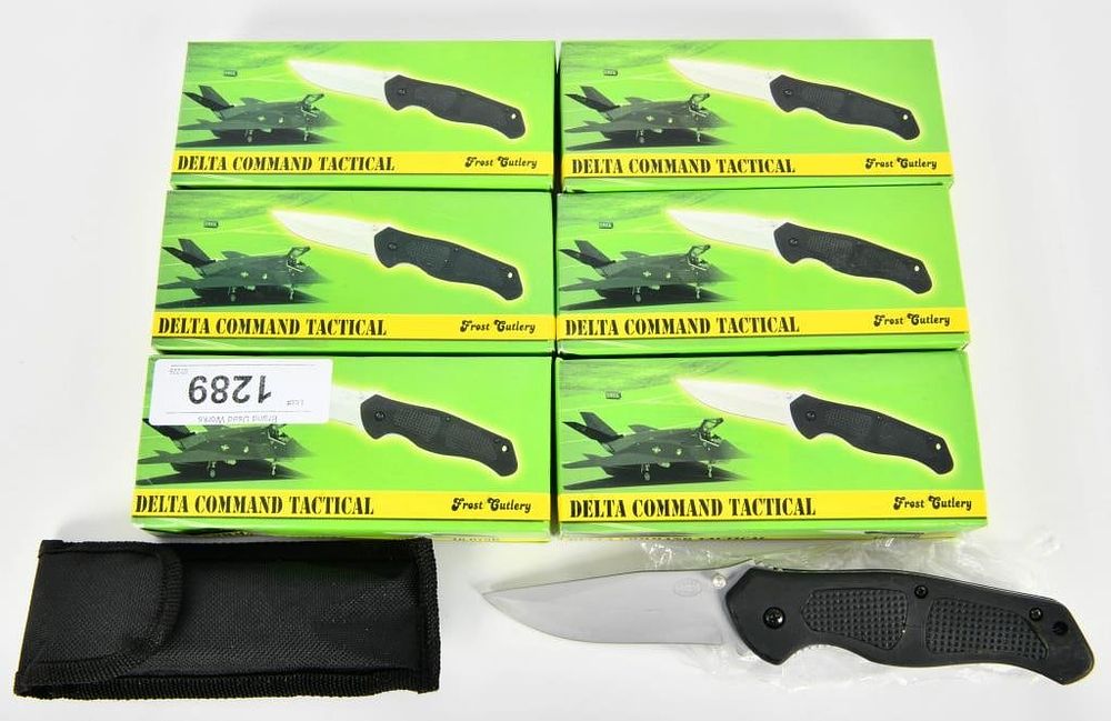 Lot 1289: Lot of 6 New Frost Cutlery Delta Command Knives