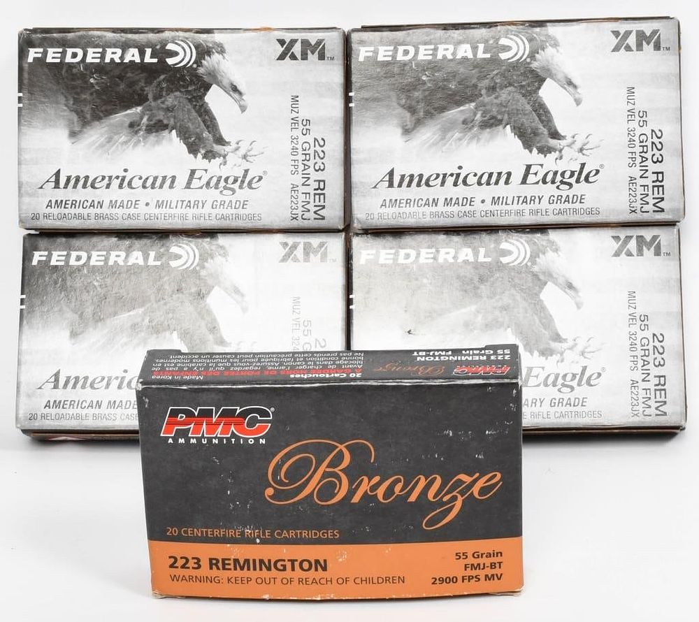 Lot 1318: 100 Rounds Of .223 Rem Ammunition