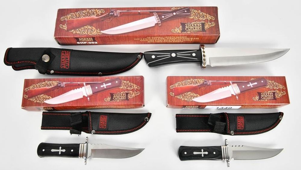 Lot 1349: Lot of 3 New Frost Cutlery Sharps Knives