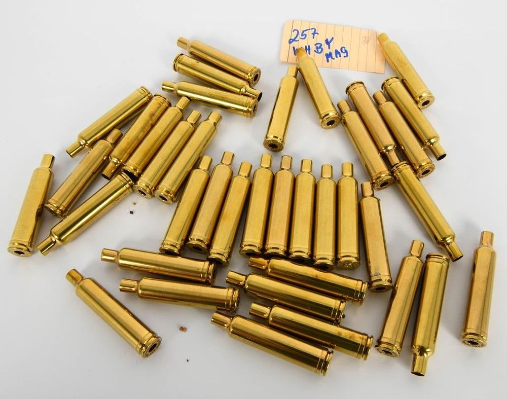 Lot 1388: 38 Empty Once Fired .257 Weatherby Magnum Brass