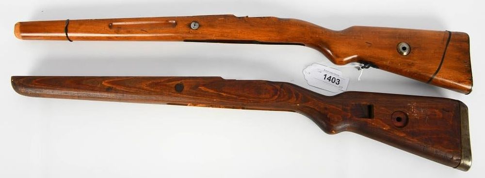 Lot 1403: Lot of Two Wood Sporter Rifle Stocks