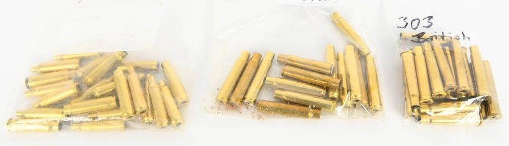 Lot 1418: .303 Brit .250 Savage 8MM Mauser Brass Lot