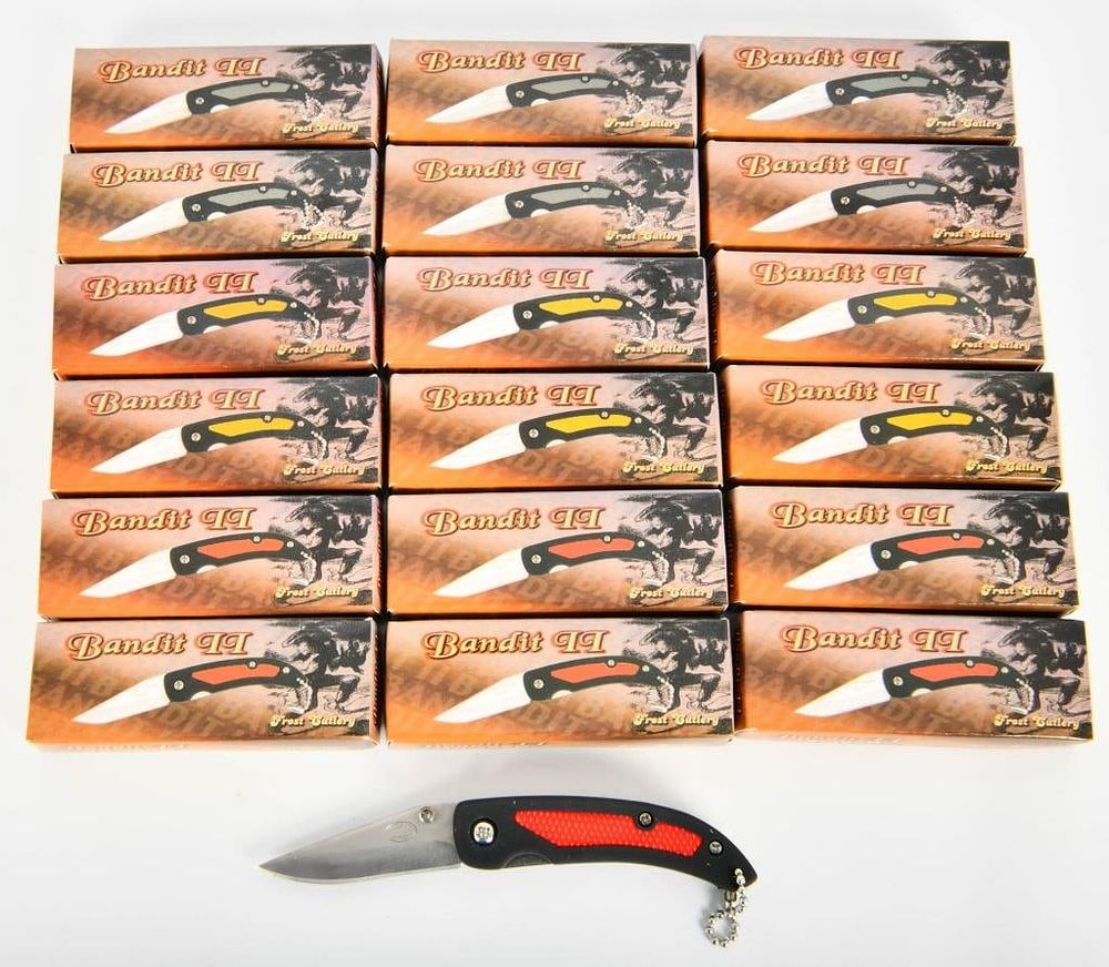 Lot 1439: Lot of 18 New Frost Cutlery Bandit 99 Knives