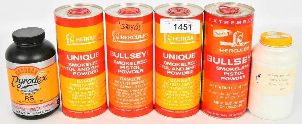 Lot 1451: Large Lot of Various Gunpowder