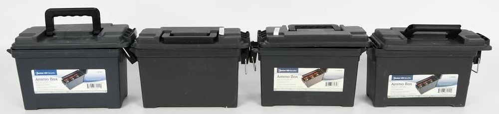 Lot 1460: Lot of Four Plastic Ammo Cans by Bunker Hill