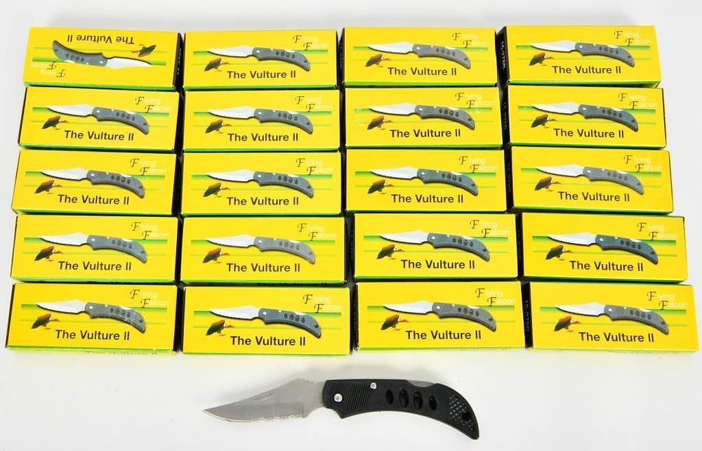Lot 1469: Lot of 20 New Frost Cutlery Vulture II Knives