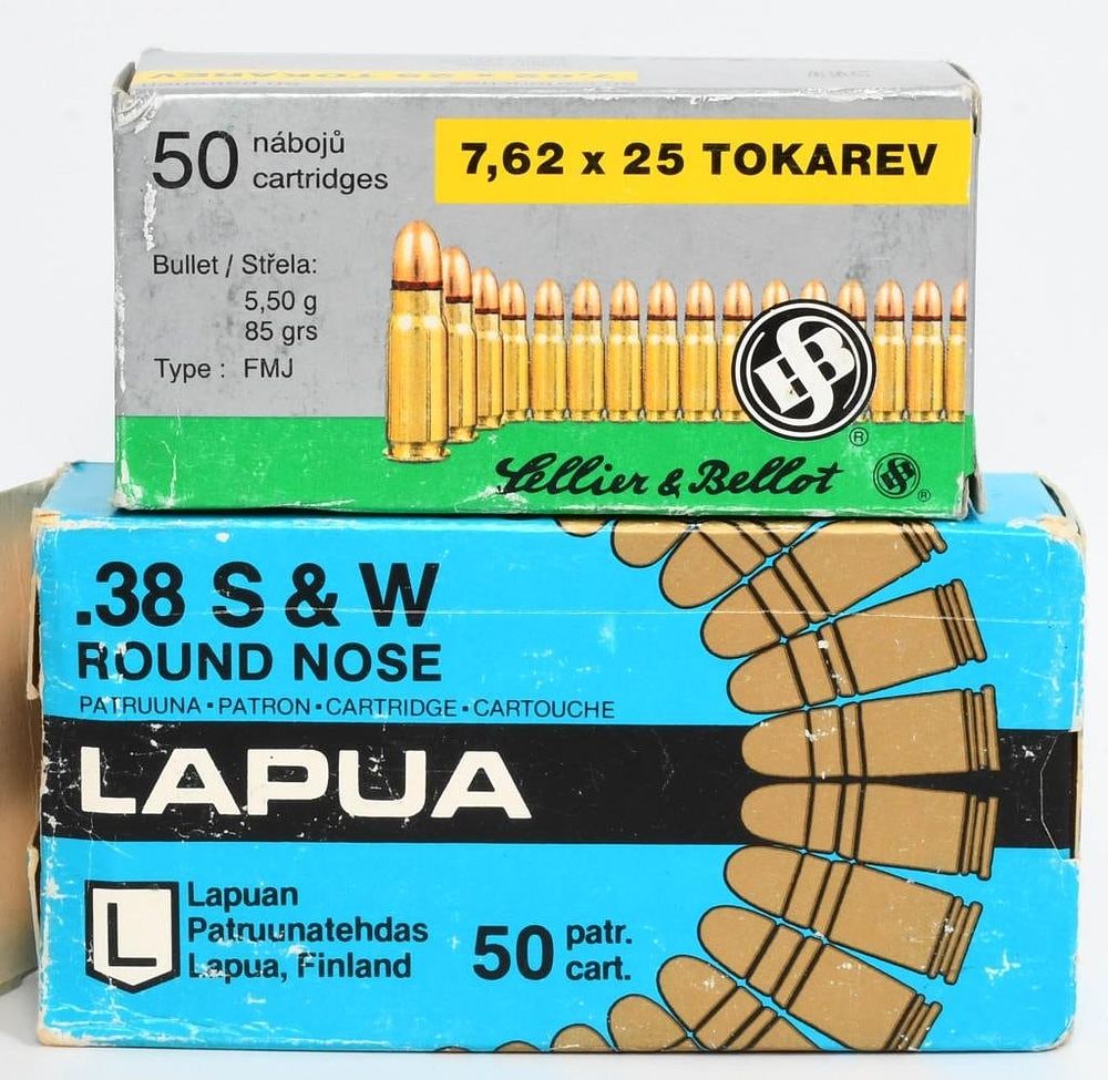 Lot 1481: 95 Rounds Of 7.62x25 Tok & 45 Rds Are .38 S&W