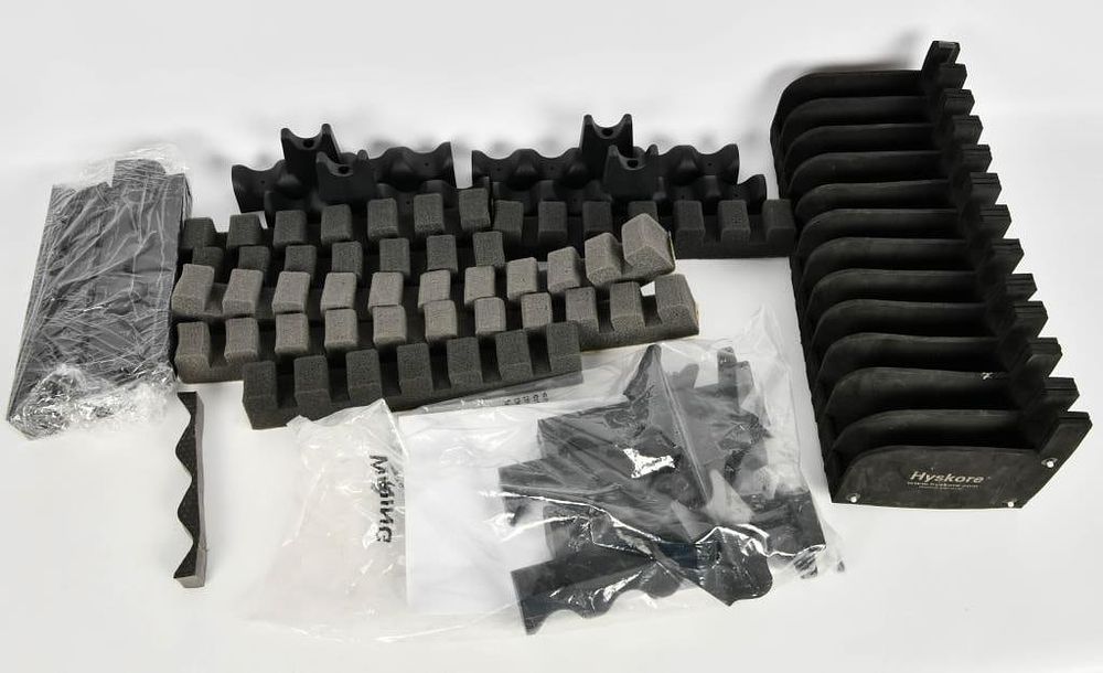 Lot 1487: Large Lot of Wall Hanging Gun Racks W/ Pads