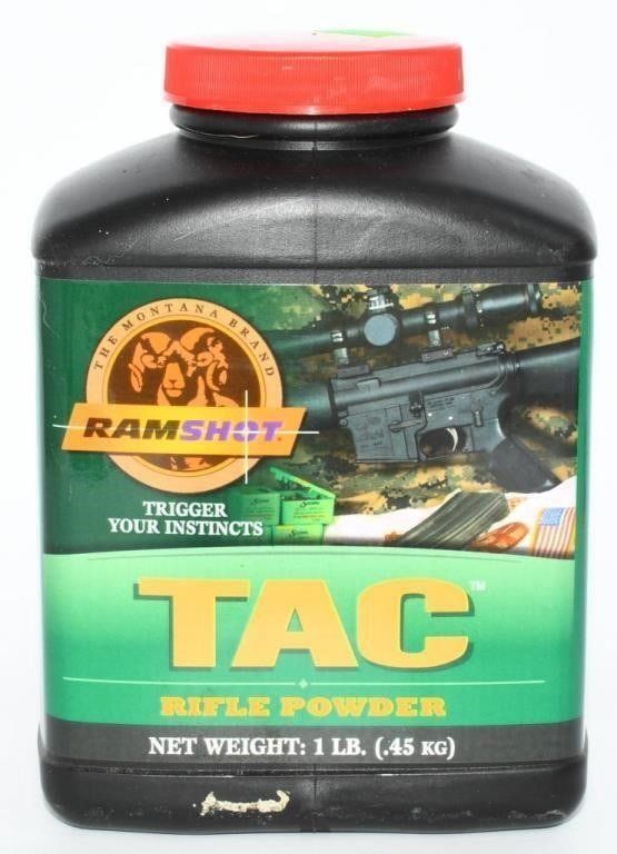 Lot 1496: Ramshot Tac Rifle 1 lb Canister Of Gun Powder