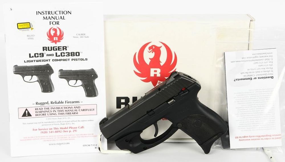 Lot 1560: Ruger LC9 Semi Auto Pistol With Lazer Max 9MM