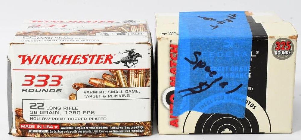 Lot 1570: 658 Rounds Of .22 Long Rifle Ammunition