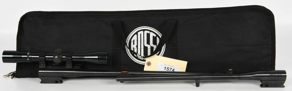Lot 1574: Rossi Single Shot Rifle 2 Barrel Set .243 & .22 LR