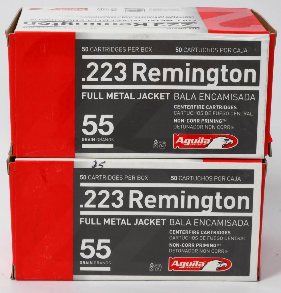 Lot 1579: 75 Rounds Of Aguila .223 Rem Ammunition