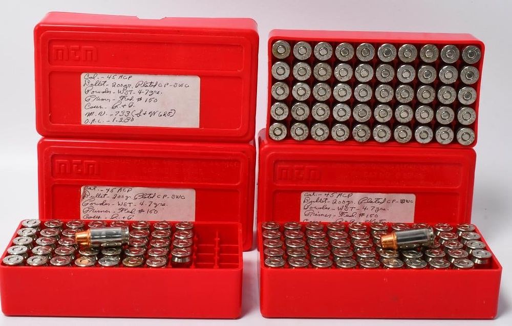 Lot 1597: 140 Rounds Of Reman .45 ACP Ammunition